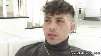 Colored hair shemales fuck males in mixed scenes