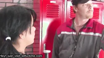 Anal Teen Coach's Petite Student in Softball Uniform
