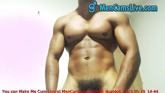 Colossal Ebony Muscle masturbating Part 3