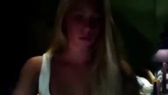Blonde Hotties From  Plays With Her tits