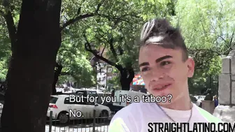Hot Latino bottom picked up and stuffed with bare dick