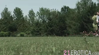 Passionate lady anally screwed in the woods by her boyfriend