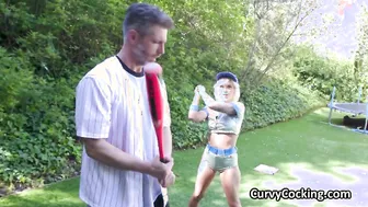 Sexy baseball trainer wants hard dick