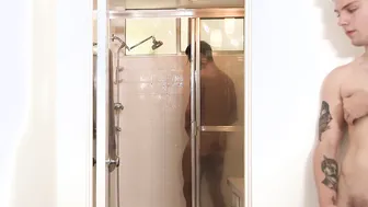 Bearded daddy fills stepsons mouth with big cock