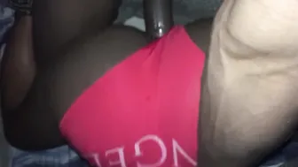 Sliding her Red Pant and Penetrating her Tight Coochie as she Ride..