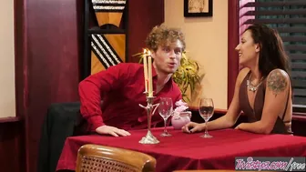 Under Table porn video – Twistys - Paying Under The Table - Michael Vegas 2CKirsten Lee
