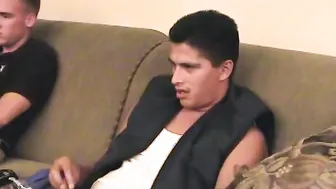 Two boys jerking
