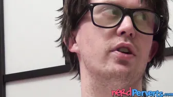 Busty nerdy girl Jessica Lo fucked by fake producer