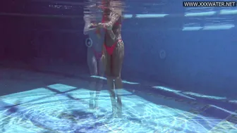 Mary Kalisy shows her hot big ass underwater