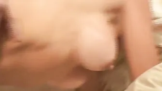 Hot Mature Blonde fucks on white leather
