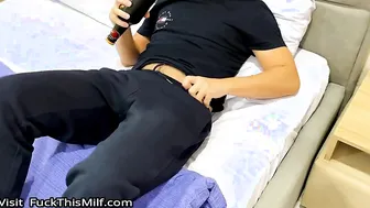 MILF stepmom caught her stepson masturbating and 3 days later fucked him 4