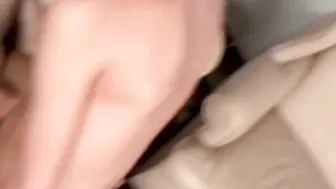 Cute twink receives a large bearded hunk cock bareback