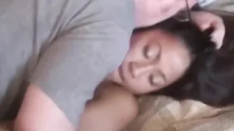 Hot amateur Rosann Alee plays with dildo before raw fucking