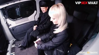 BANGED INTO TRAFFIC babe Blondie Katy Rose Hard Drilled On