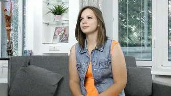 Innocent casting and masturbation of chubby Sandra Bulka