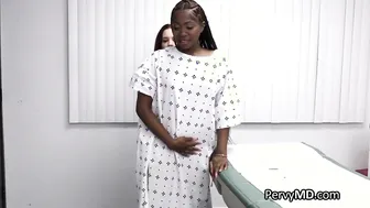 Sharing patients chocolate pussy in threesome