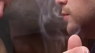 Letting my buddy drill me after we smoke and play cards