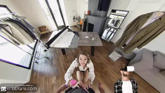 VRB Trans horny blonde ladyboy in POV HD Porn