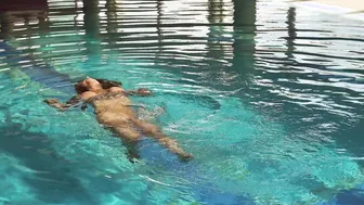 Hot milf in the swimming pool