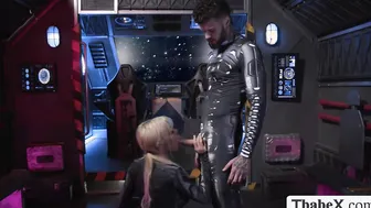 Sexy Tbabe astronaut gets analed by her friend