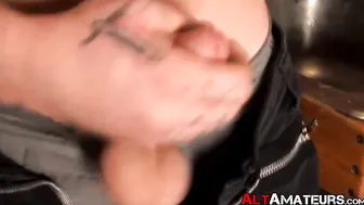 Alt porn video – Tattooed punker solo masturbates his big hard cock