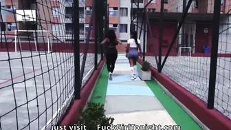 Intense exercise routine lesbian colombian with my friend Carla Morelli 4