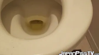 Japanese teeny filmed during solo pissing time