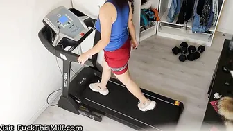Cuckolding with a thief on a treadmill he handcuffed me and made me his slave 8