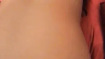 A chubby German chick getting her face covered with cum in POV