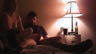 Topless sister jerks me off while watching Netflix