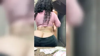 Thick Turned On Juicy Bbw Restroom Twerk