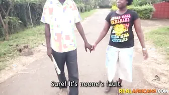 big black cock Fucking a Thick African Butt Into Outdoor Wc
