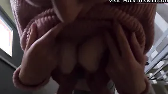 fucked a modest girlfriend in a public place. 7