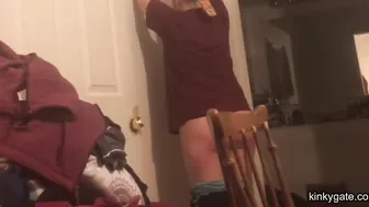 My sluts sore ass from the paddle spanking