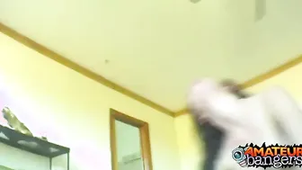 Amateur Bonnie sucking a cock