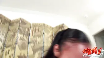 Pretty Latina gives amazing handjob