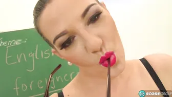 Hot For Teacher #2 - college girl Masturbates With Vibrator While Studying