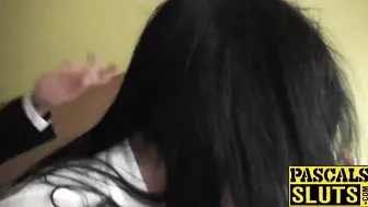 Big ass MILF with huge tits gets penetrated roughly on floor