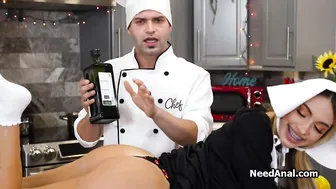 Oily dinner table anal with chef Nick