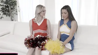 Cheerleaders Amber Moore  Nina Nieves Stretch Each Other Out