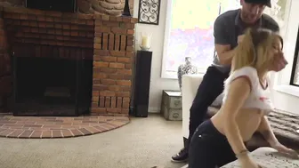 Thin Eighteen inside Jeans Gets Banged Rough