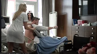 Sexy nurse Angela White takes care of patient Manuel 10