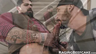 Horny Jock Travis gives blowjob to beef colleague Ryan Bones