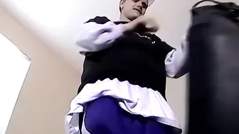 Amateur twink Bruce receives a long black cock in his ass