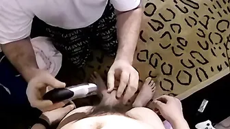 Amateur twink Bruce receives a long black cock in his ass