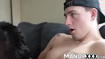 Handsome gamer enjoys being sucked and teased