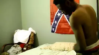 Big black cock dude fucking a white dude in the ass
