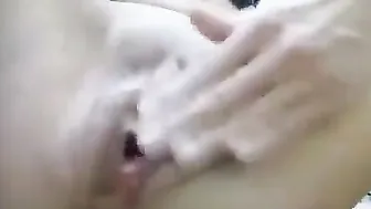 Busty Stepsister fingering her wet pussy upclose