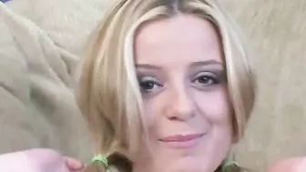Blonde teen Denice K on hot interview