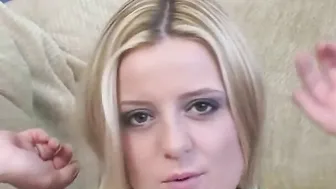 Blonde teen Denice K on hot interview